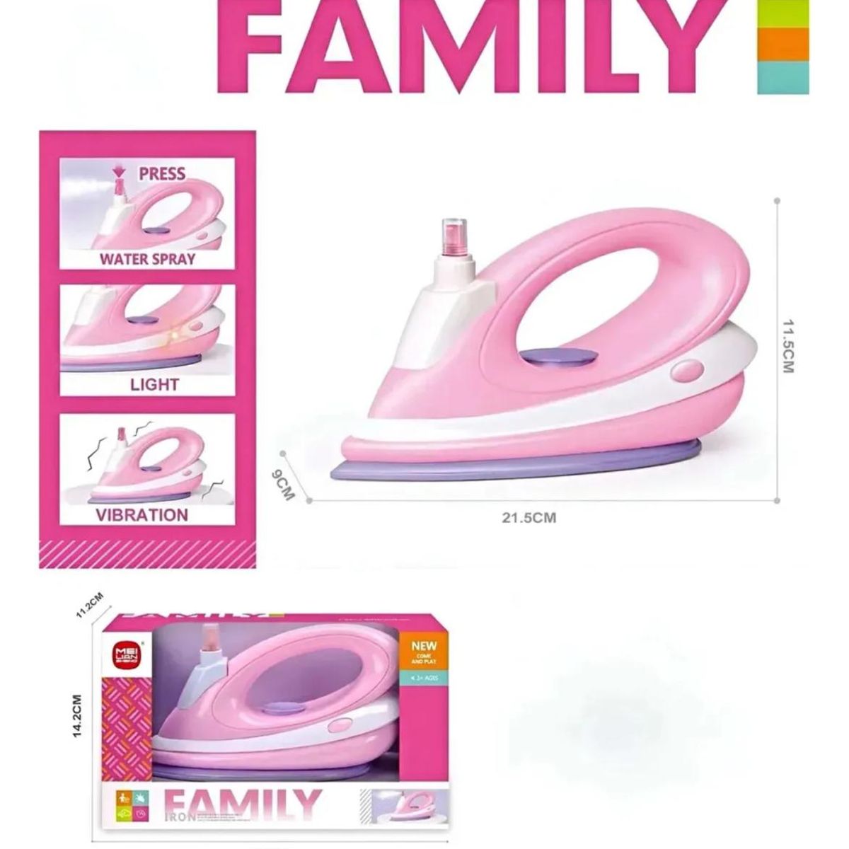 GENERICO - Juguete Plancha De Vapor Con Luces Y Sonido Regalo Para Niñas