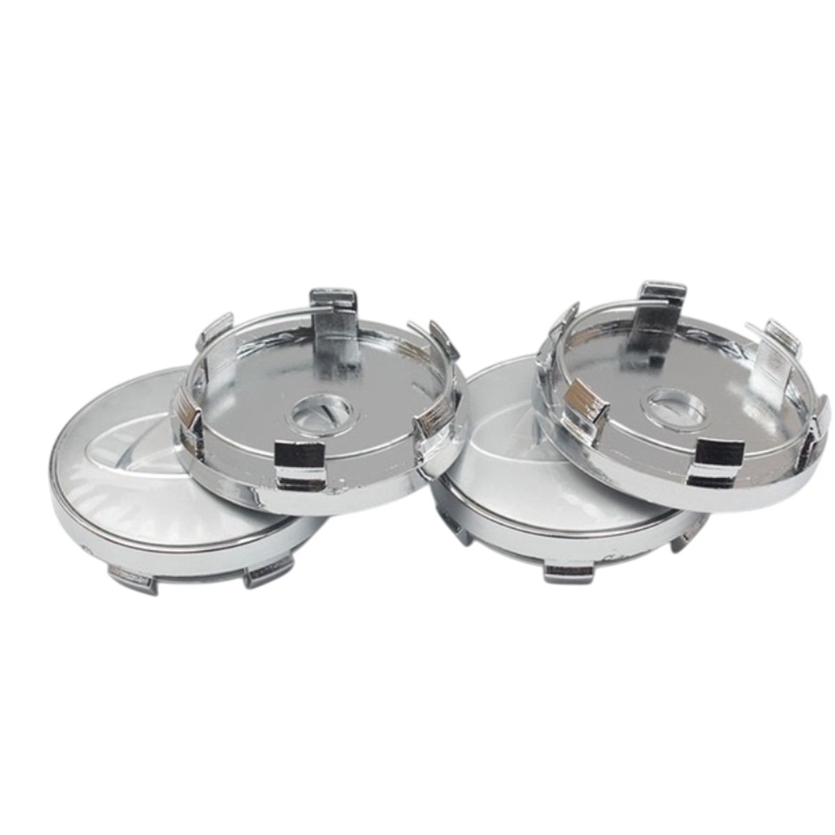 GENERICO - 4 Tapa Centro de Llanta Compatible con Hyundai Plateado 60mm