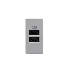 BTICINO - Modulo Cargador Usb Cc 1M Gris Matix Go