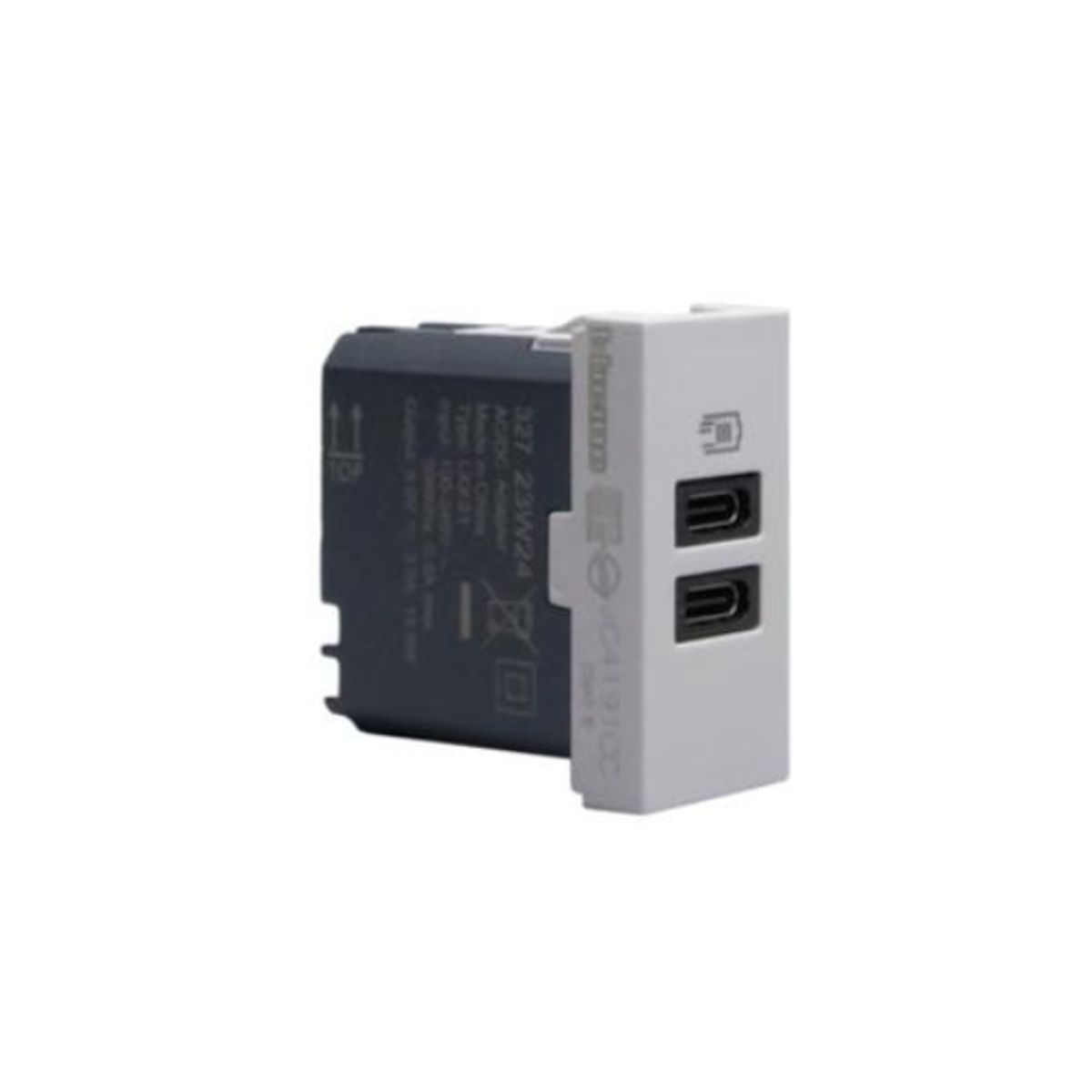 BTICINO - Modulo Cargador Usb Cc Bticino 1M Gris Matix Go