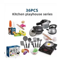 GENERICO - Cocina Juguete Cocinita Infantil Luz Sonido 36 Piezas Juego