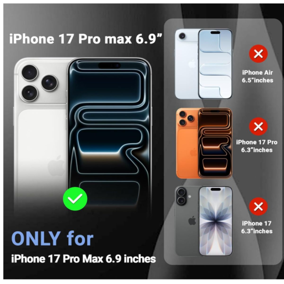 GENERICO - Carcasa Para iPhone 17 Pro Max Transparente MagSafe
