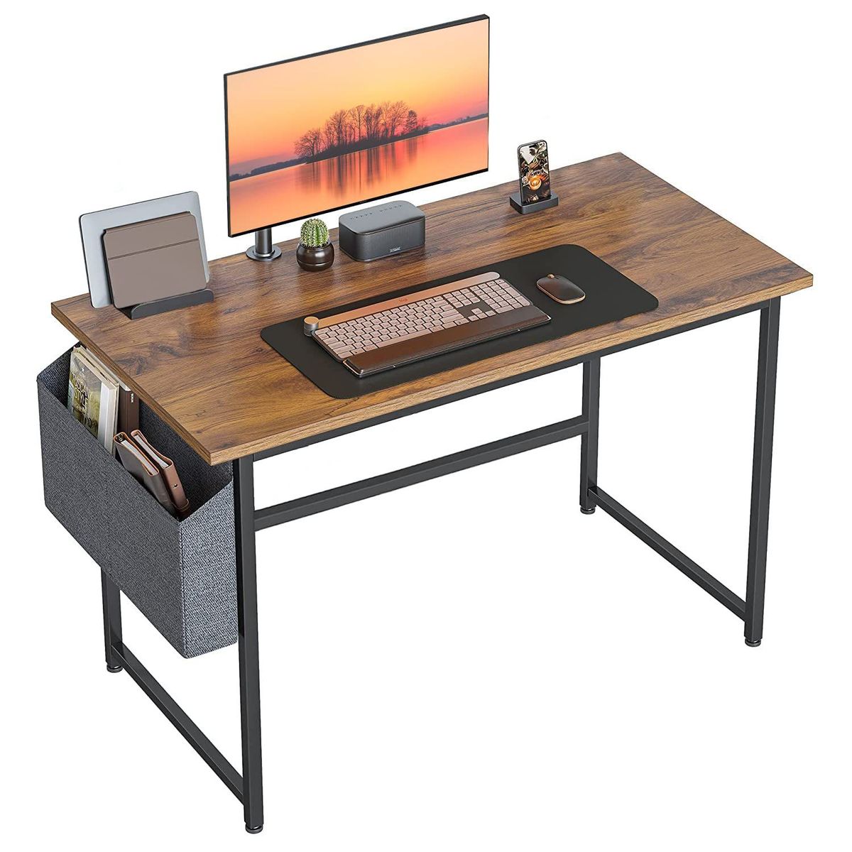 ACTUAL - Escritorio Vintage Industrial 100x48x75 Con Bolsillo Lateral