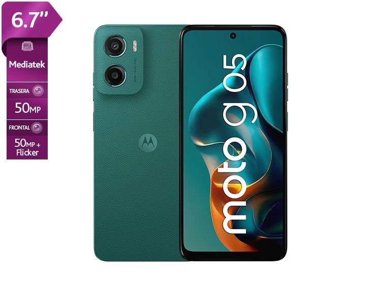 Moto G05 4gb Ram 64gb Verde Cámara 50mp Batería 5200mah