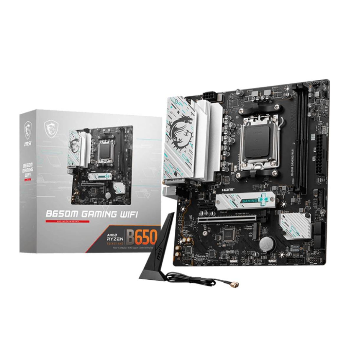 MSI - Placa Madre MSI B650M GAMING WIFI, mATX, DDR5, AM5