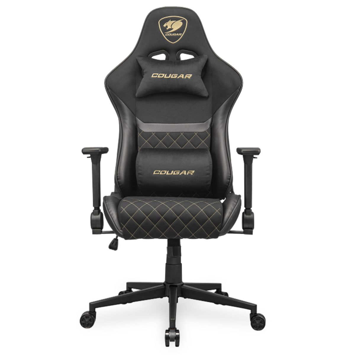 COUGAR - Silla Gamer - Cougar Armor One V2 Gold F - Soporte Máx 120 kg- Reposabrazos 4D - Reclinable 155°