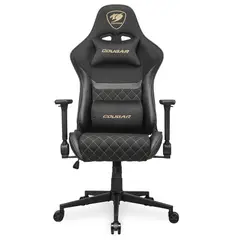 COUGAR - Silla Gamer - Armor One V2 Gold F - Soporte Máx 120 kg- Reposabrazos 4D - Reclinable 155°
