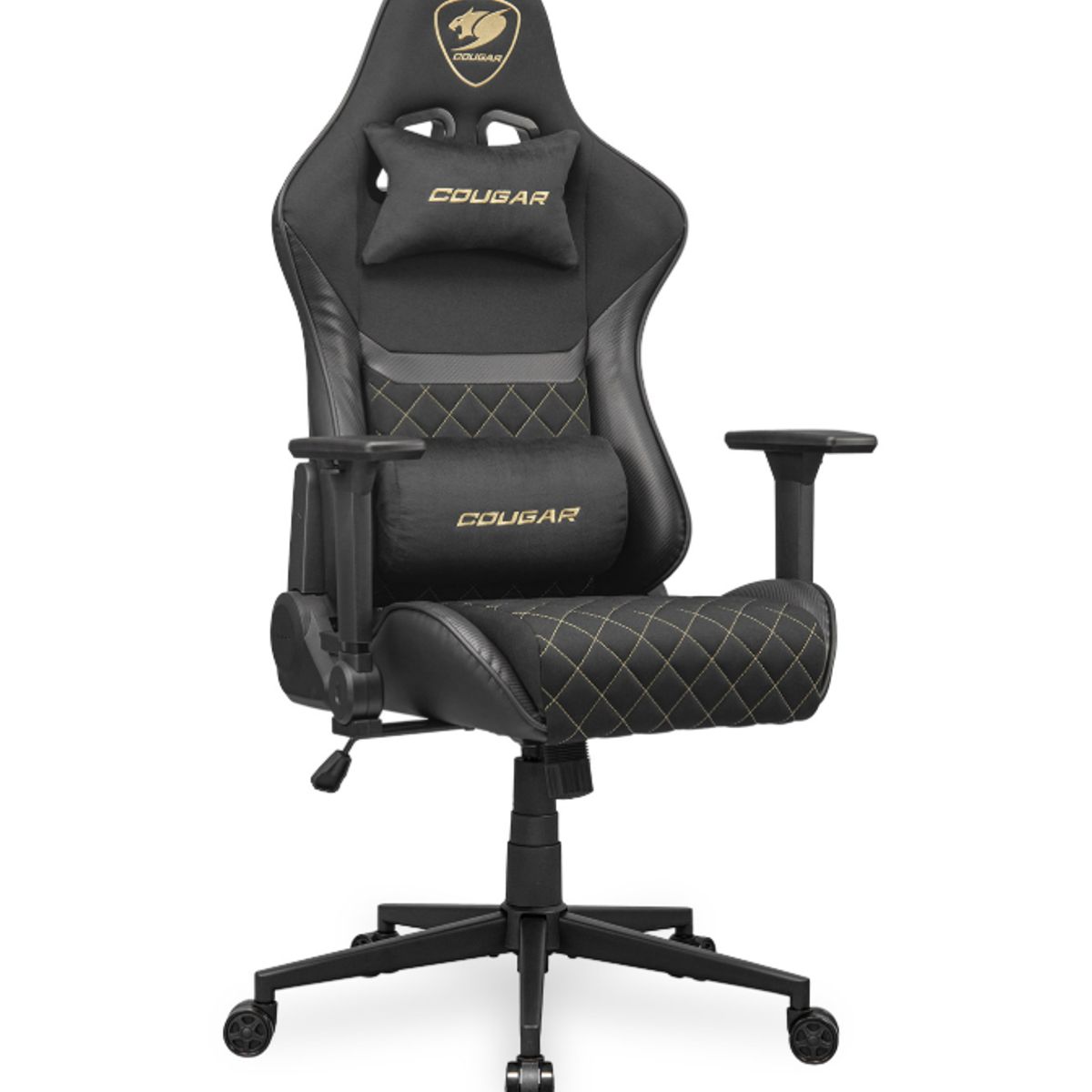 COUGAR - Silla Gamer - Cougar Armor One V2 Gold F - Soporte Máx 120 kg- Reposabrazos 4D - Reclinable 155°
