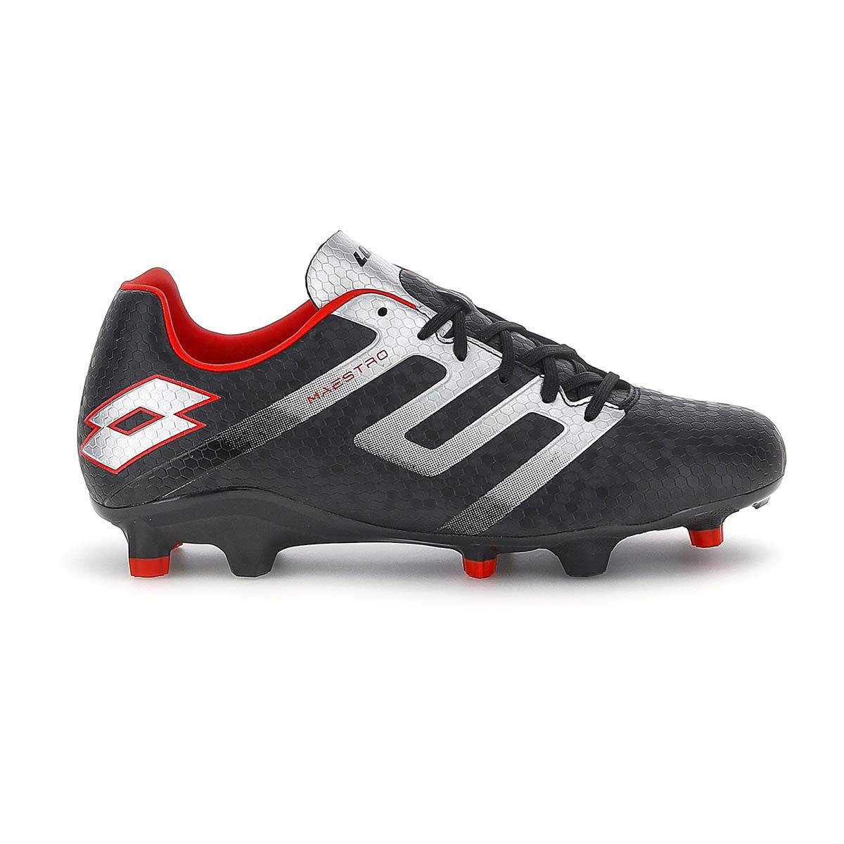 LOTTO - Zapato de Fútbol Hombre Lotto - Maestro FG 700 Negro Rojo