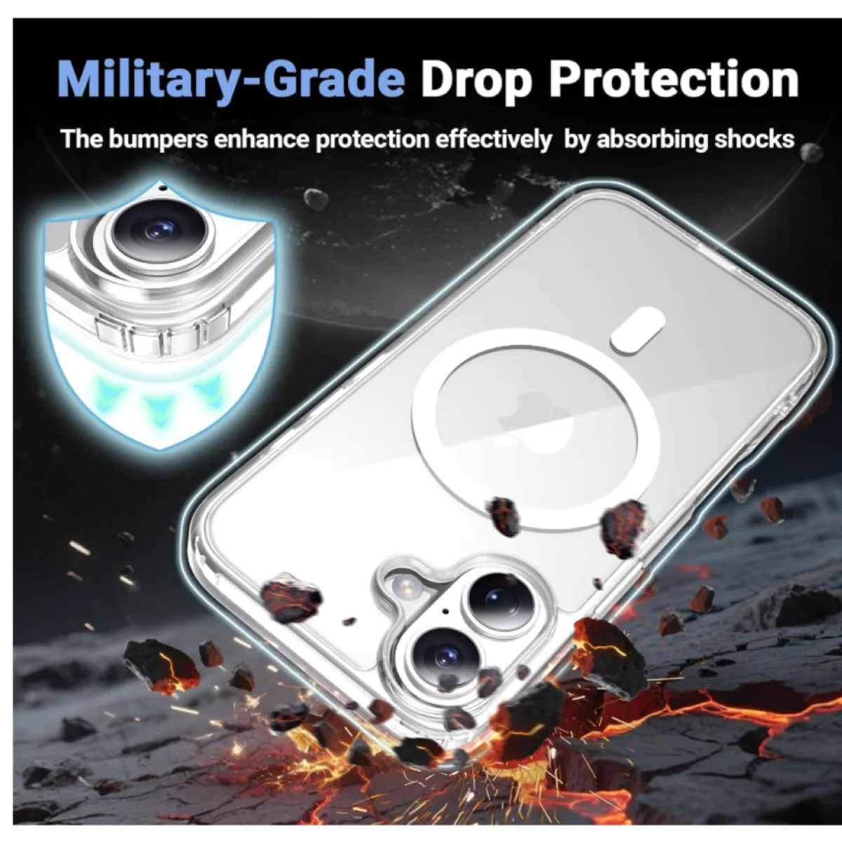 GENERICO - Carcasa Para iPhone 17 Transparente MagSafe