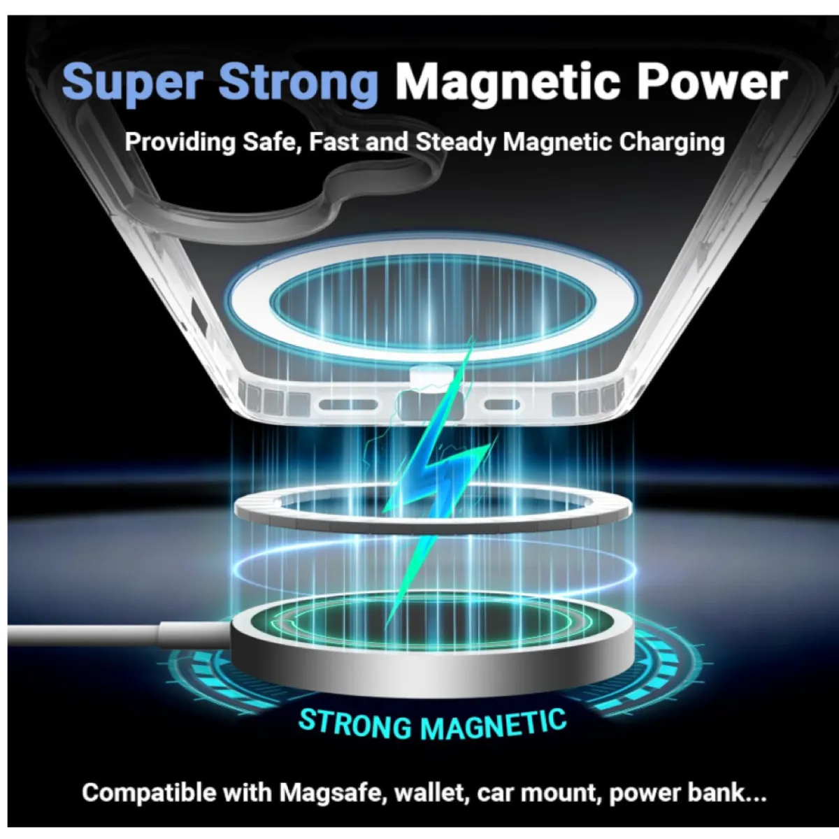 GENERICO - Carcasa Para iPhone 17 Transparente MagSafe