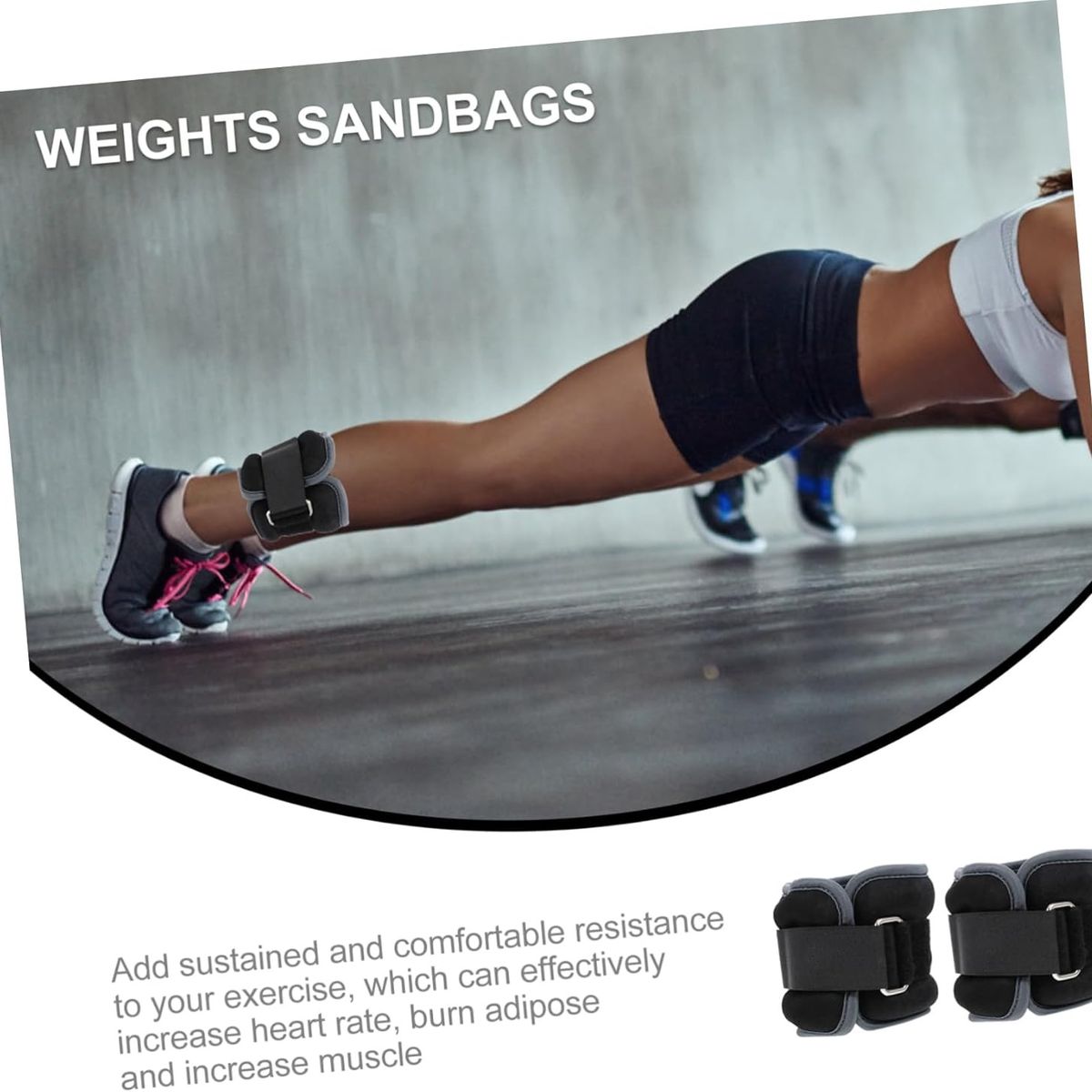 EVERSO - Pesas Tobillo Muñeca Tobillera Set 2 De 1.5kg C/u Total 3kg - Negro Y Gris