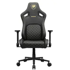 COUGAR - Silla Gamer - DEFENSOR GOLD - Soporte Máx. 120 kg - Reposabrazos 4D - Reclinación 155°