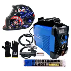 ALPHA - Kit Soldadora 140A + Guantes + Máscara Redbo RBLYE26