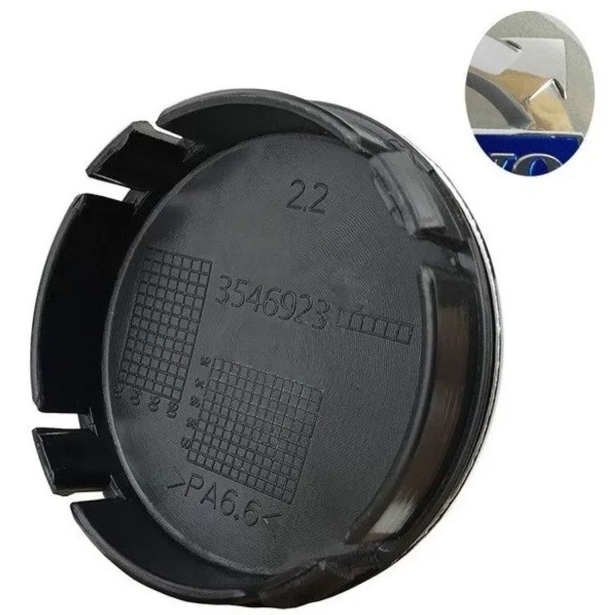 GENERICO - 1 Tapa Centro Llanta para Volvo 64mm Plateado Azul