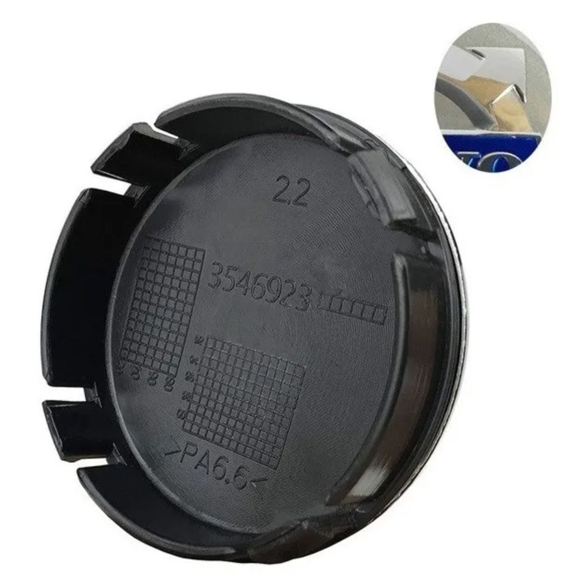 GENERICO - 1 Tapa Centro Llanta para Volvo 64mm Plateado Azul