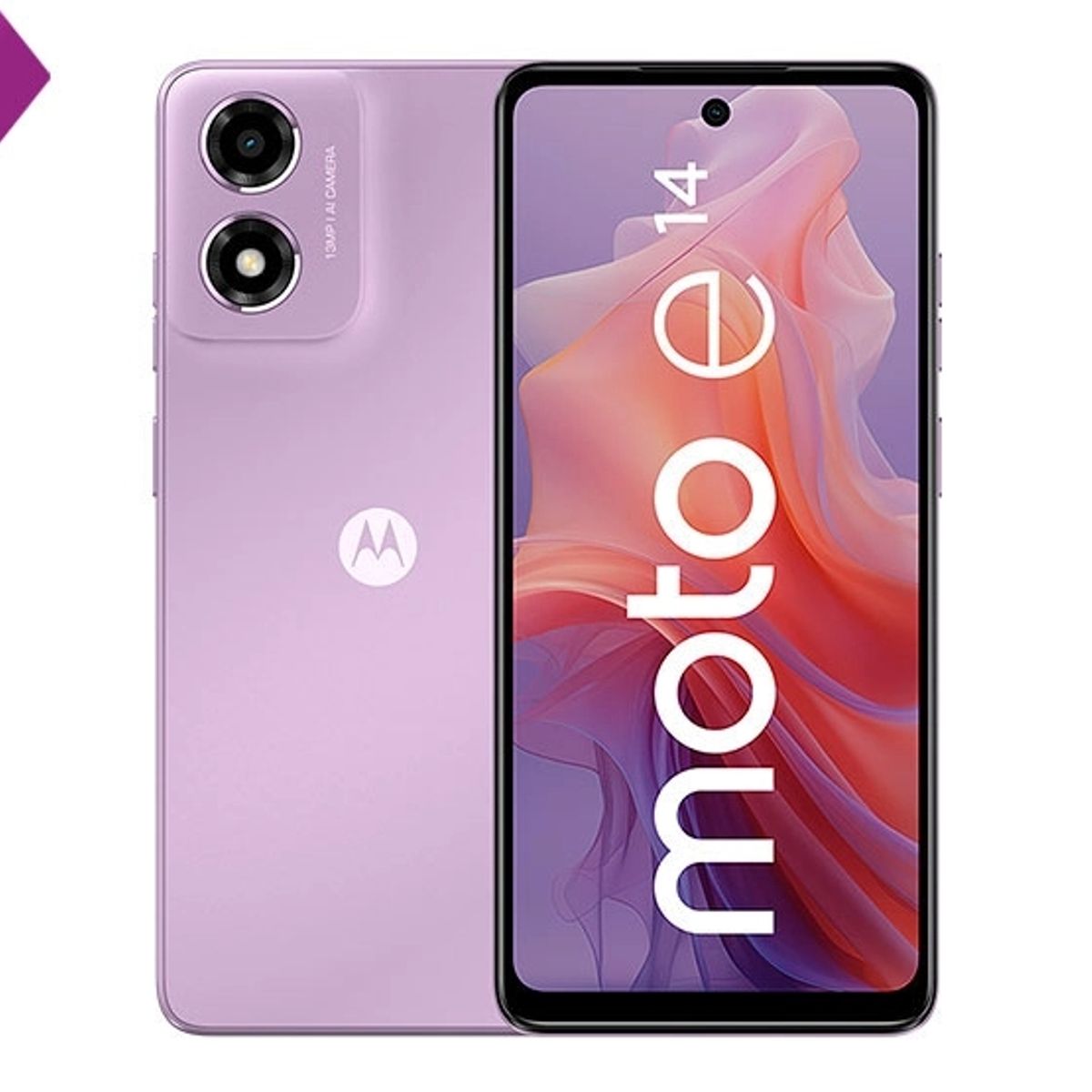 MOTOROLA - Motorola Moto E14 2GB RAM 64GB Gris  Pantalla 66 90Hz  Dolby Atmos  Batería 5000mah Morado