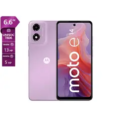 MOTOROLA - Moto E14 2GB RAM 64GB Gris Pantalla 66 90Hz Dolby Atmos Batería 5000mah Morado