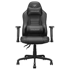 COUGAR - Silla Gamer - Fusion S - Black - Soporte máx. 120 kg - Reposabrazos 2D