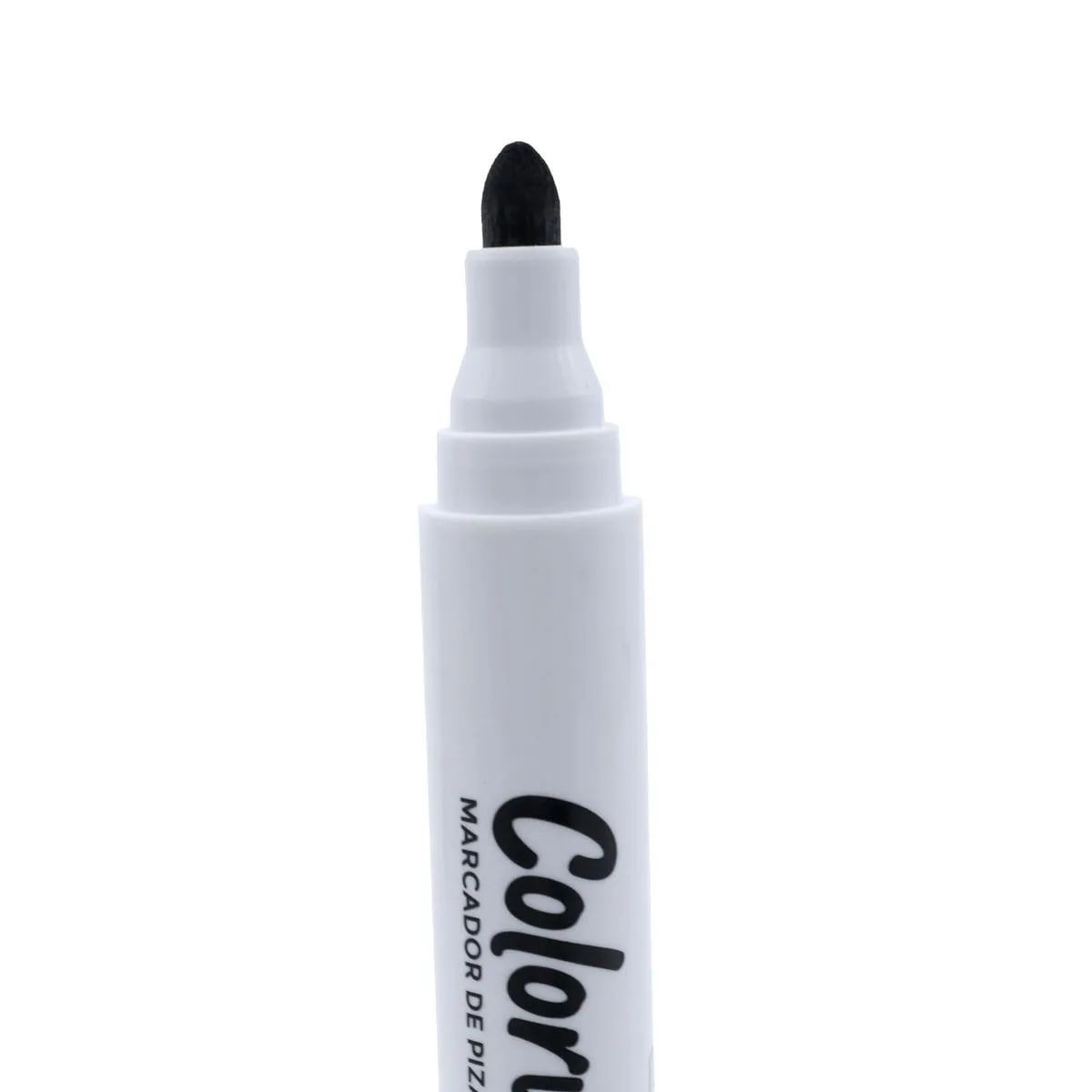 ADETEC - Marcador Para Pizarra Punta Redonda 1 Unidad Colorways -Negro