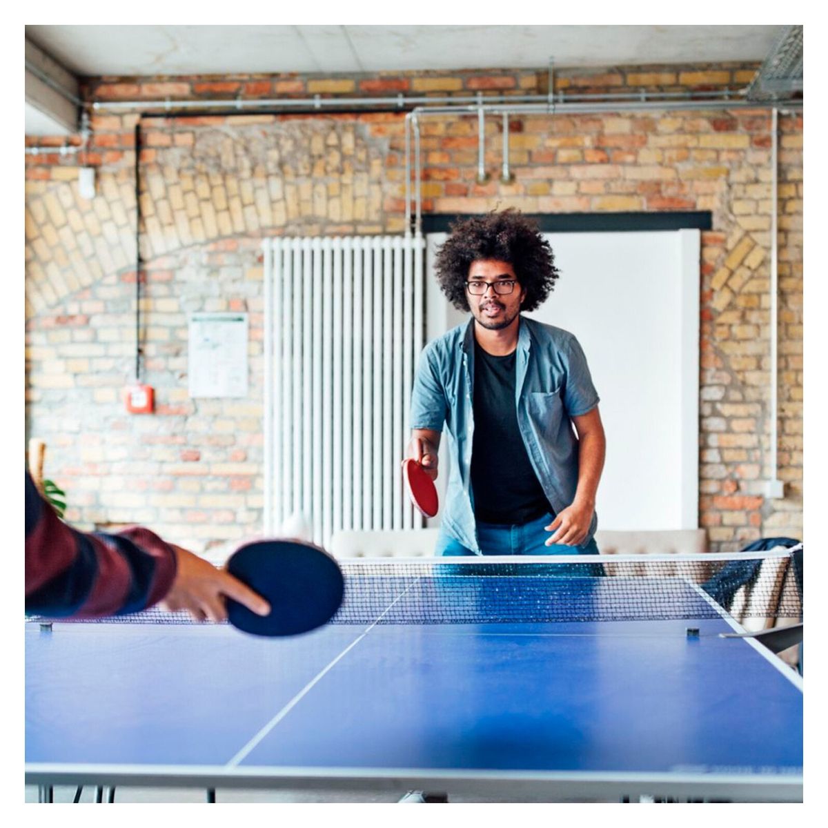 ATLETIS - Mesa de Ping Pong Plegable Azul