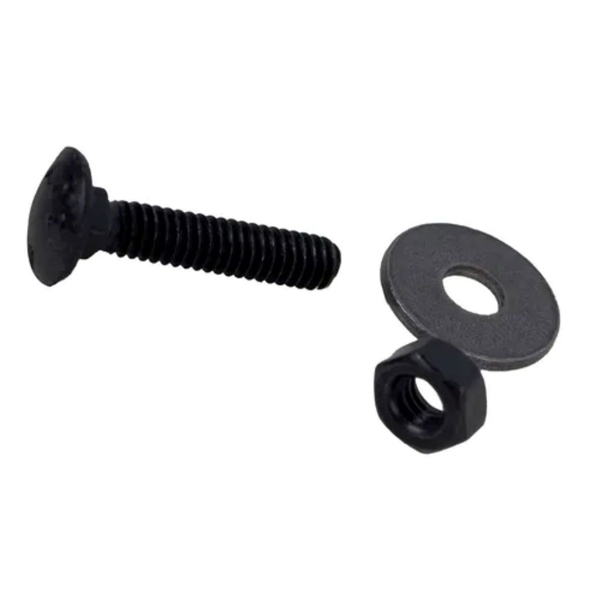 METALFER - Pack Perno Coche 3 /8 x 2 Negro Tuerca Y Golilla (100 Un)