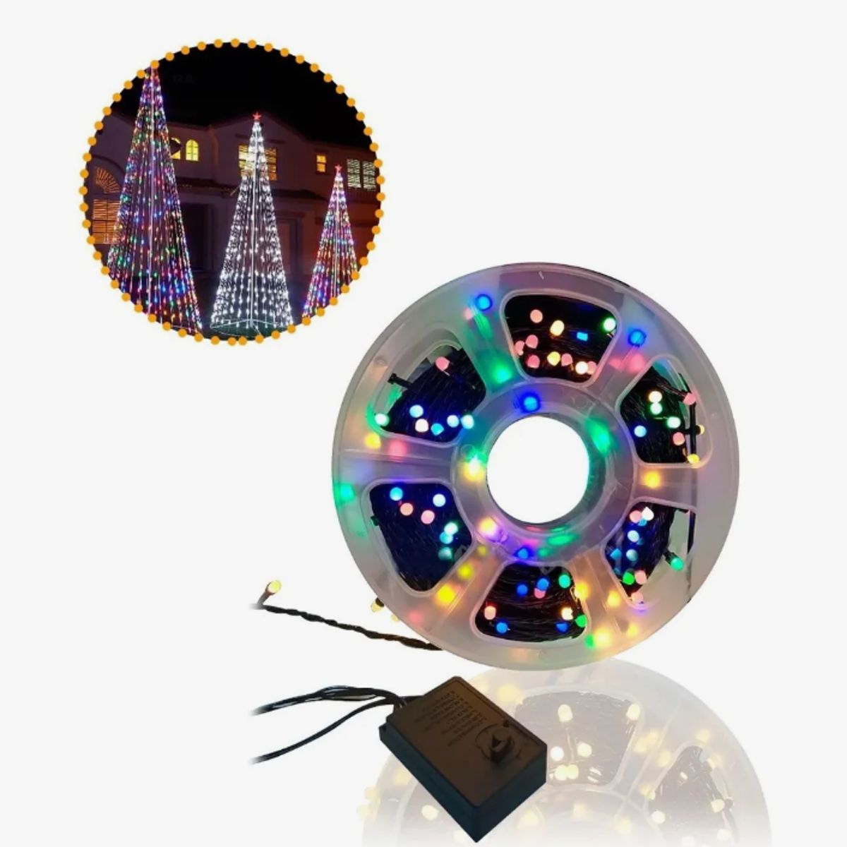 GENERICO - Luces  De Navidad LED Rollo 50 metros 240 leds Multicolor