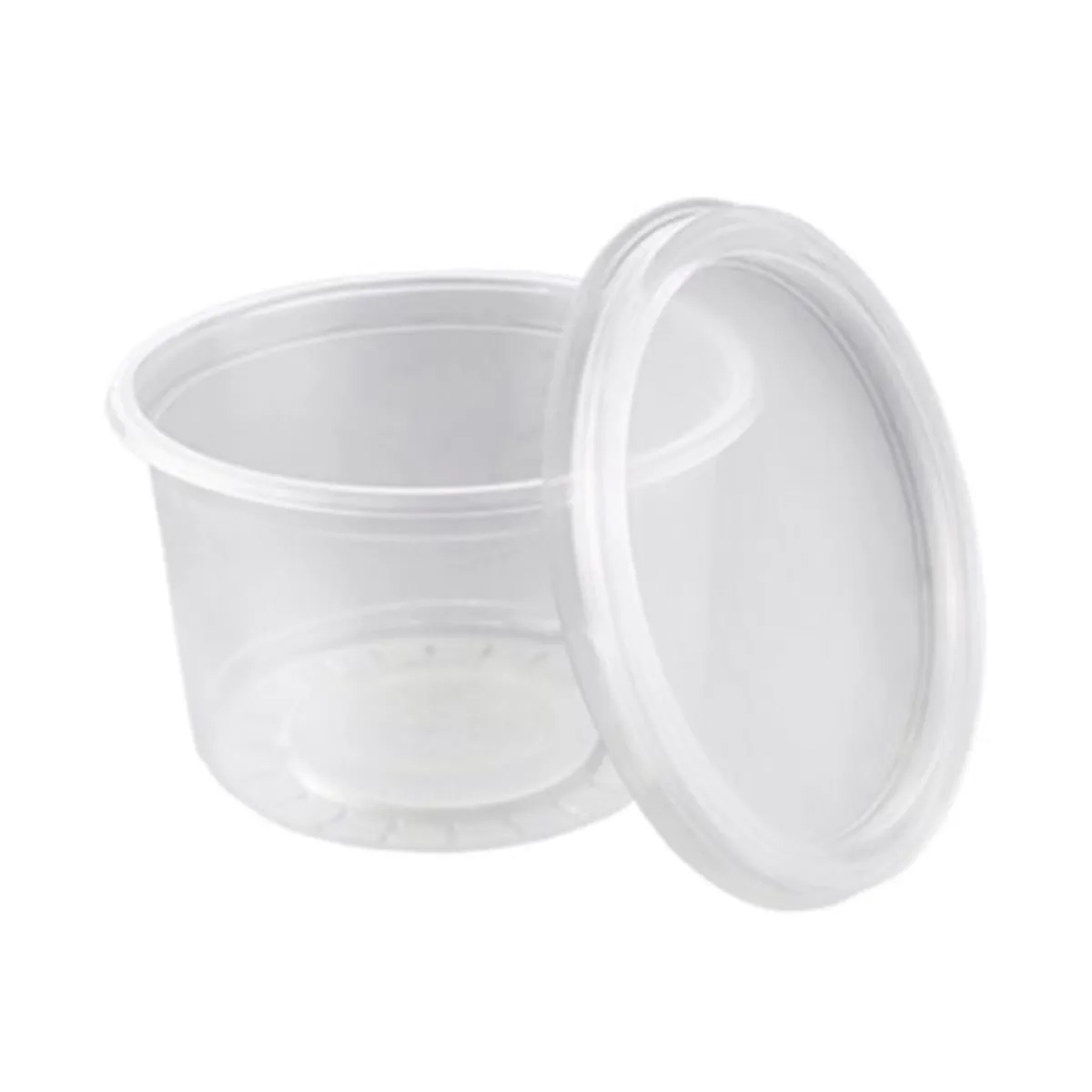 GENERICO - Pote Liso Pet Transparente Con Tapa 16oz 50 Unidades