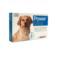 DESCLEE DE BROUWER - Power Ultra 21 A 40 Kg Pipeta Perro Antipulgas&garrapatas
