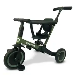 MUVTER - Triciclo Multifuncional 5 en 1 Ride Pro Verde