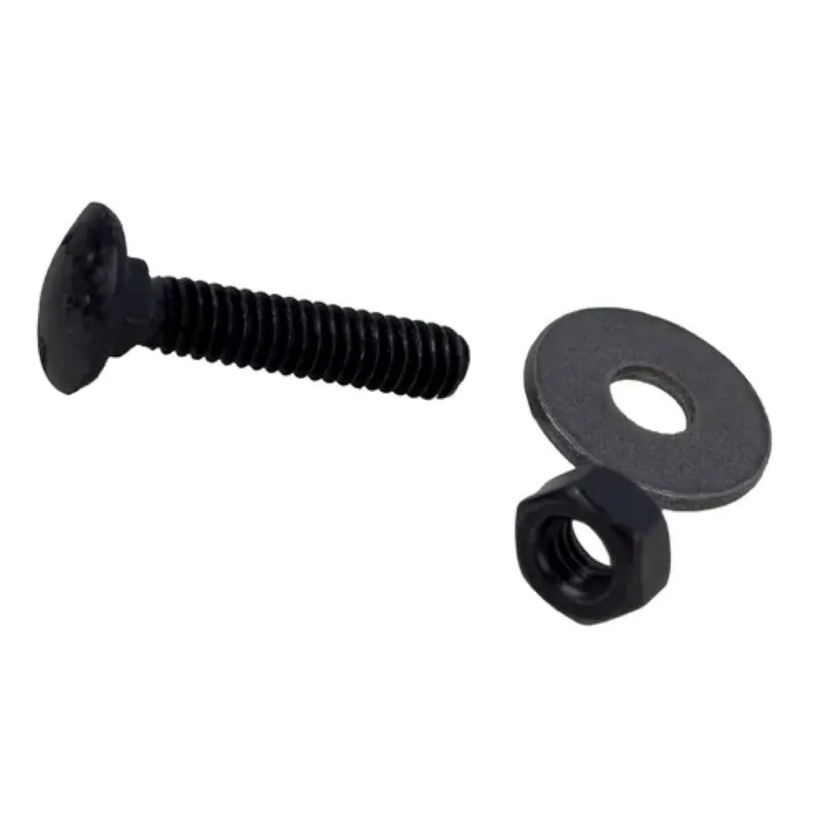 METALFER - Pack Perno Coche 3 /8 x 3 Negro Tuerca Y Golilla (100 Un)