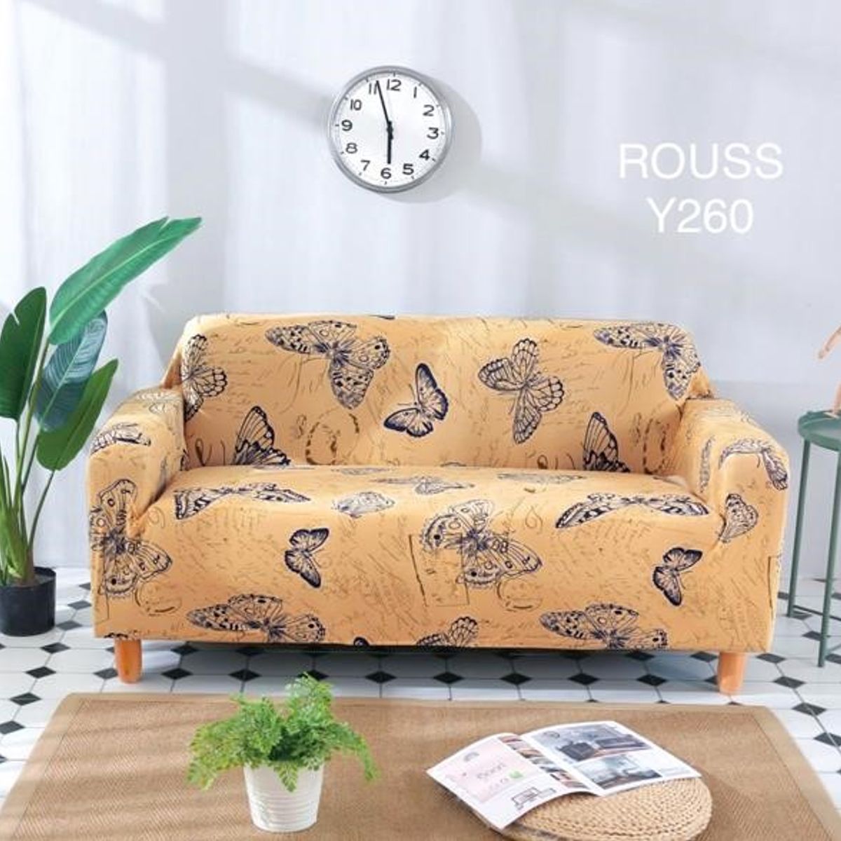 GENERICO - CUBRE SILLON 3 CUERPOS TELA LISA CON DISEÑO