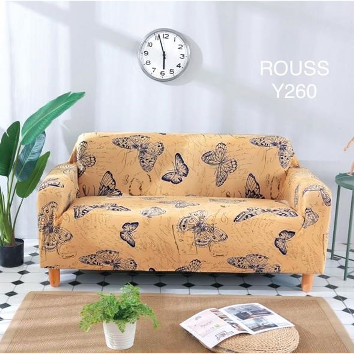 GENERICO - CUBRE SILLON 3 CUERPOS TELA LISA CON DISEÑO