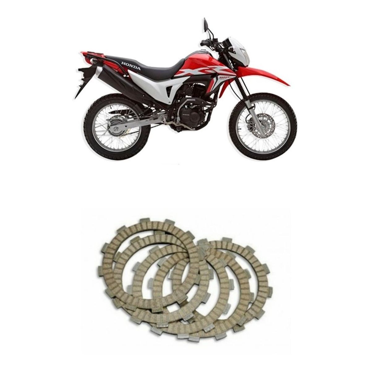 GENERICO - Discos Embrague Para Honda Xr 125 Xr 150l  Xr 190l NX 190