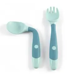 GENERICO - Set De Cuchara Tenedor Flexibles De Silicona Para Bebes