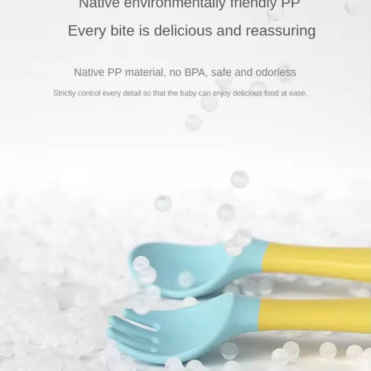 GENERICO - Set De Cuchara Tenedor Flexibles De Silicona Para Bebes