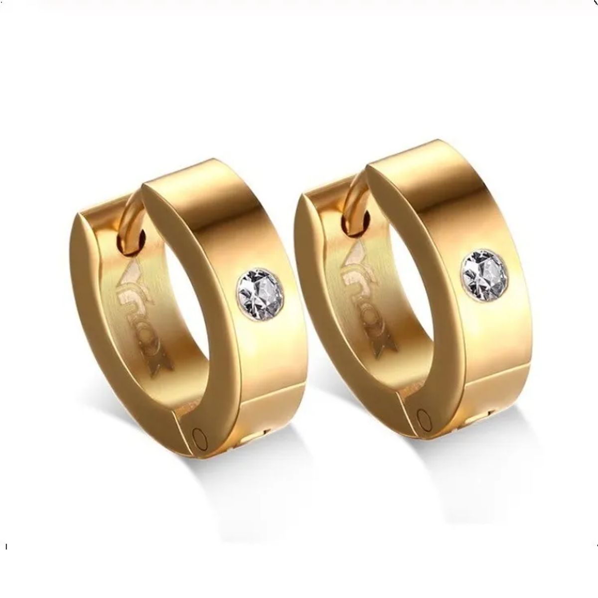 GENERICO - Aros Punk Hombre Mujer Dorado Golden Earing Moda