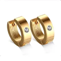 GENERICO - Aros Punk Hombre Mujer Dorado Golden Earing Moda