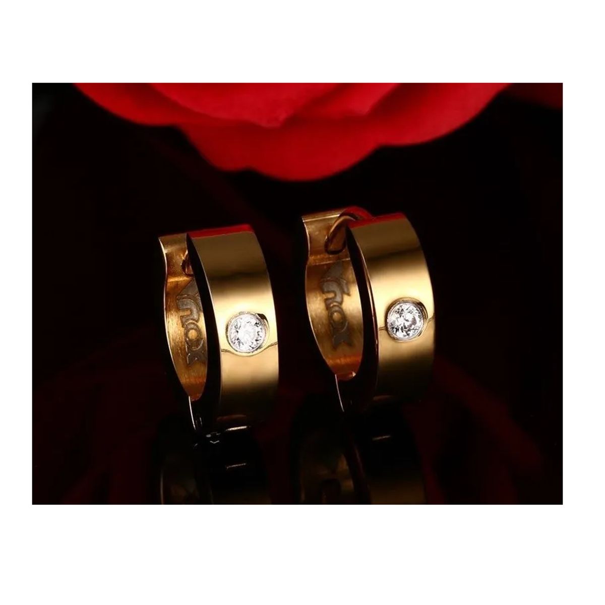 GENERICO - Aros Punk Hombre Mujer Dorado Golden Earing Moda