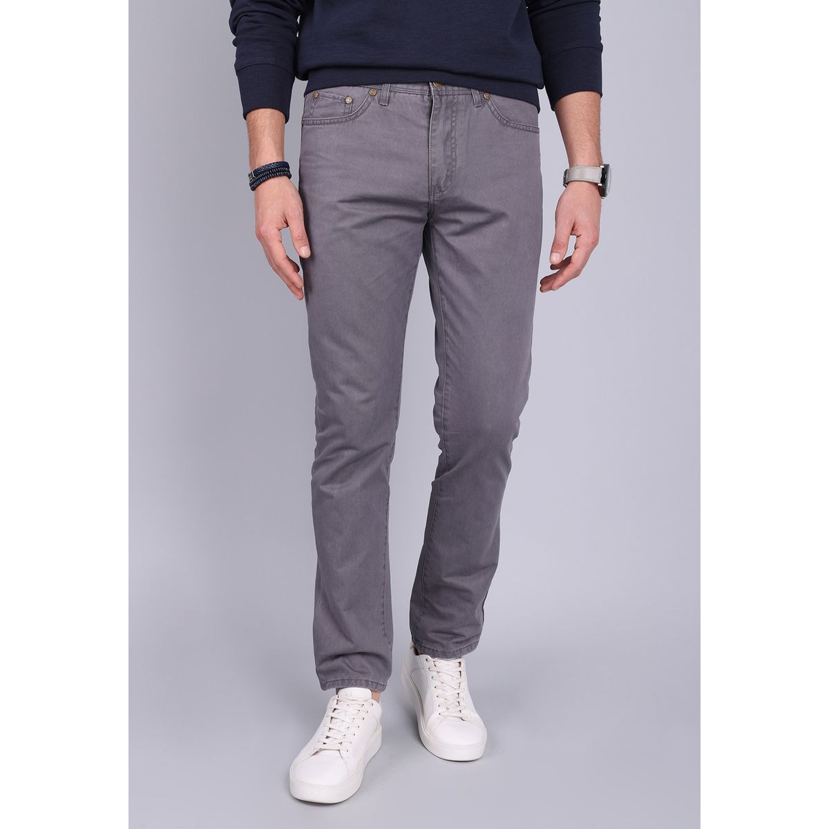 ARROW - Pantalón Hombre Arrow 5 Pocket Básico Regular Fit Grafito ARROW