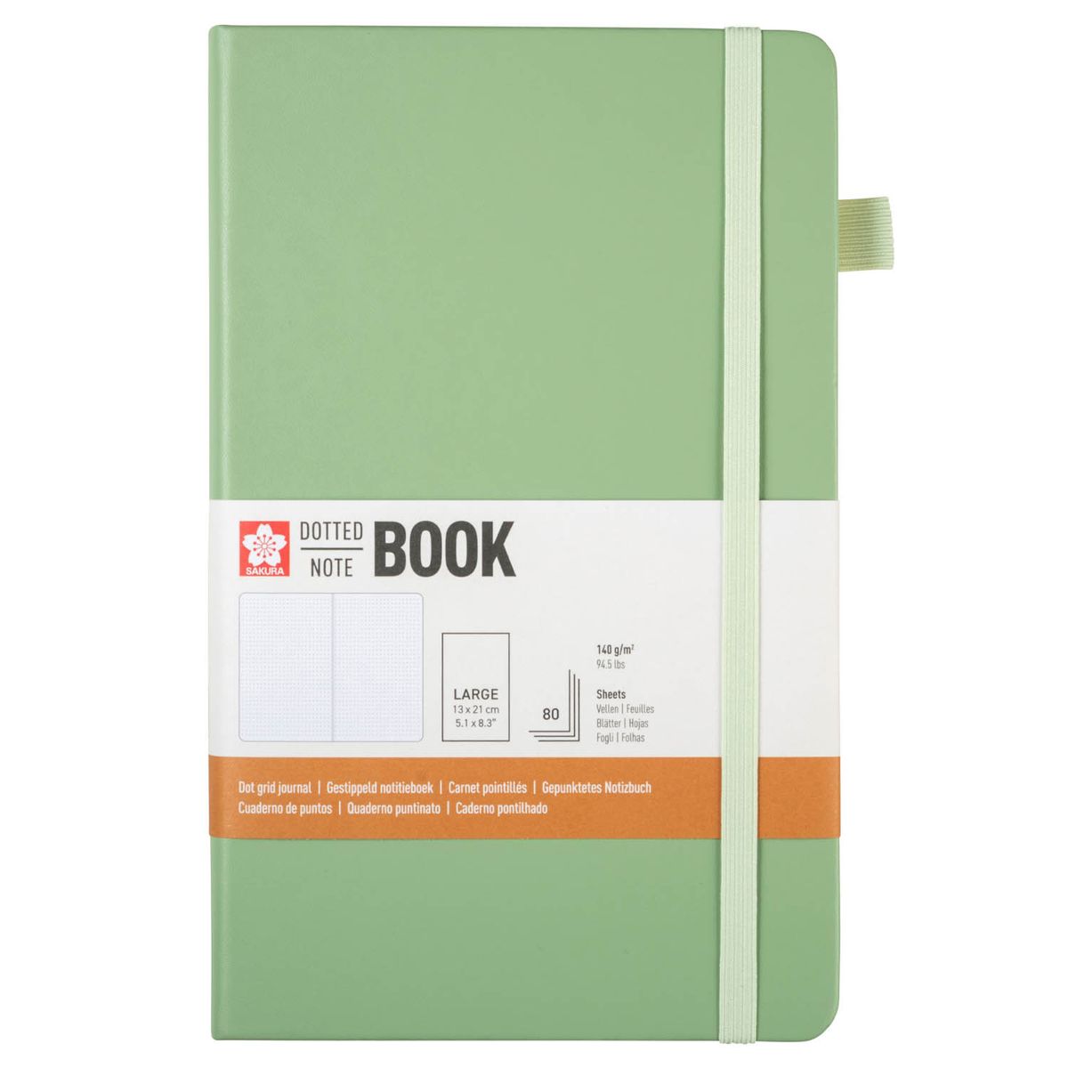 SAKURA - Libreta Sakura Hoja Crema con Puntos 13 x 21 cm