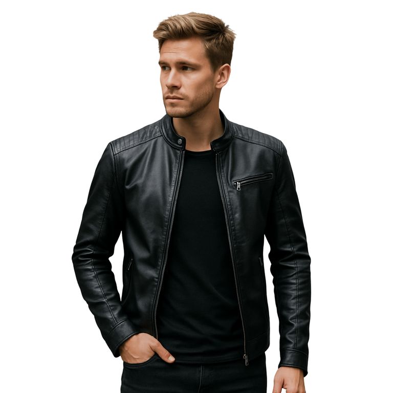 Chaqueta Ecocuero Biker Hombre Berlin