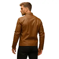 D'JOE - Chaqueta Ecocuero Biker Hombre Berlin