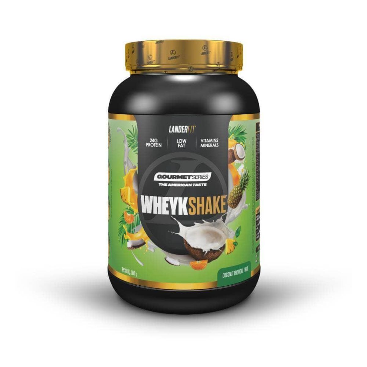 LANDERFIT - Wheyk Shake 2lbs Gourmet Whey Protein - Coconut Tropical Fru
