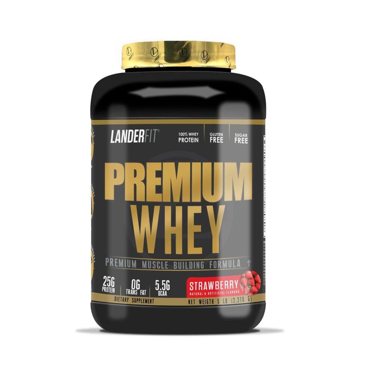 LANDERFIT - Premium Whey Protein 5lbs - Frutilla