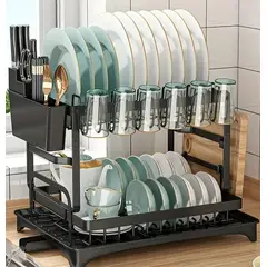 GENERICO - ESCURRIDOR DE LOZA PLATOS DOBLE CON DESAGUE