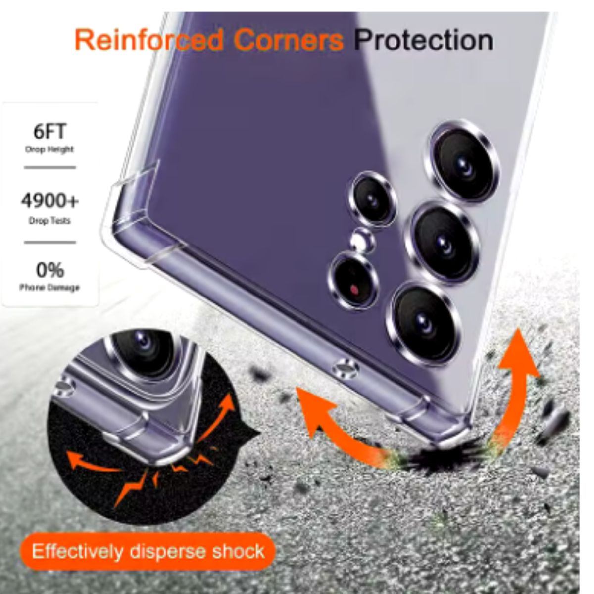 GENERICO - Carcasa Para Samsung S25 Ultra Transparente Reforzada