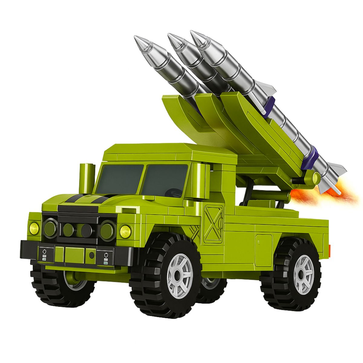 WARRIOR - Camión Militar Lanzamisiles Bloques de construcción 439 pcs