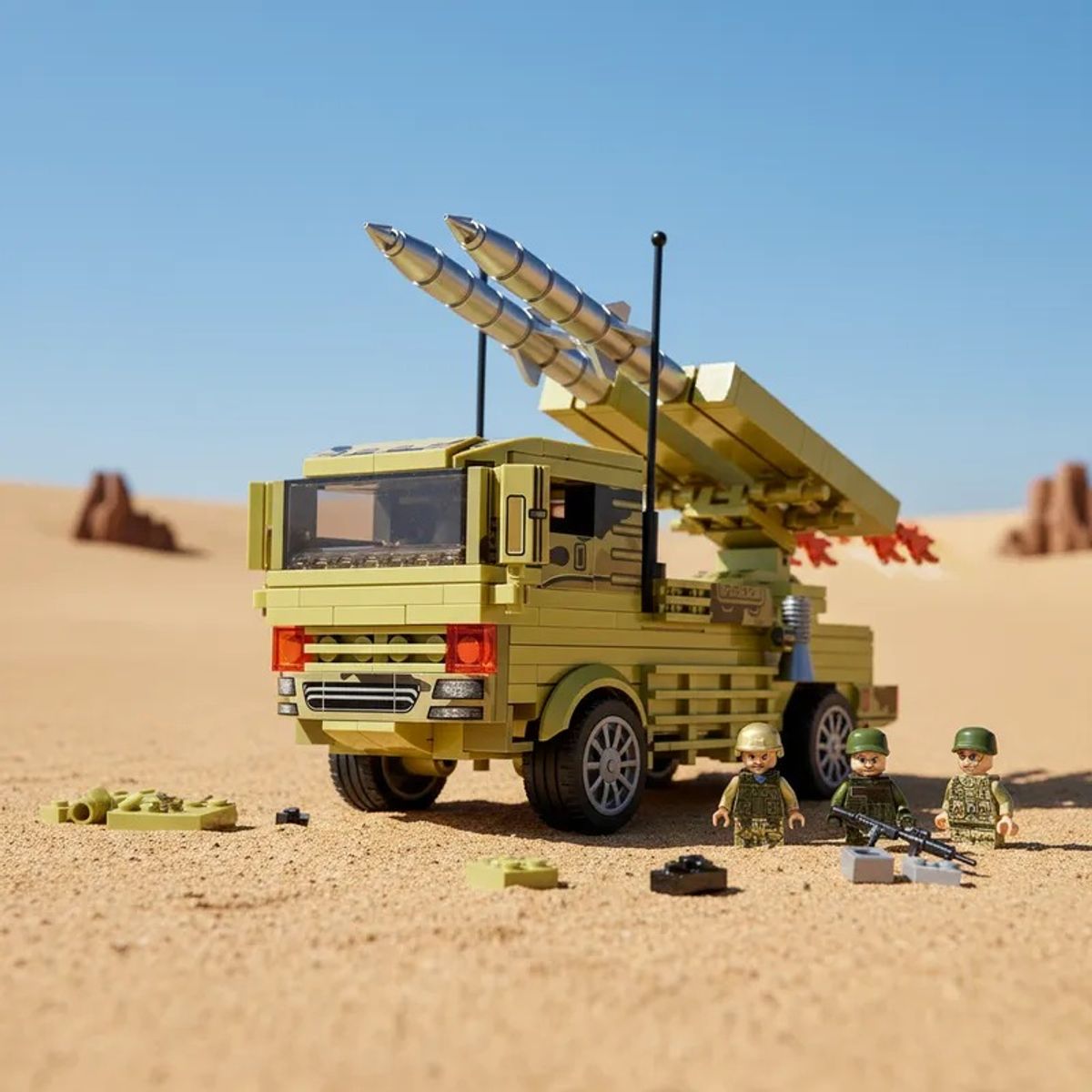 WARRIOR - Camión Militar Lanzamisiles Bloques de construcción 438 pcs
