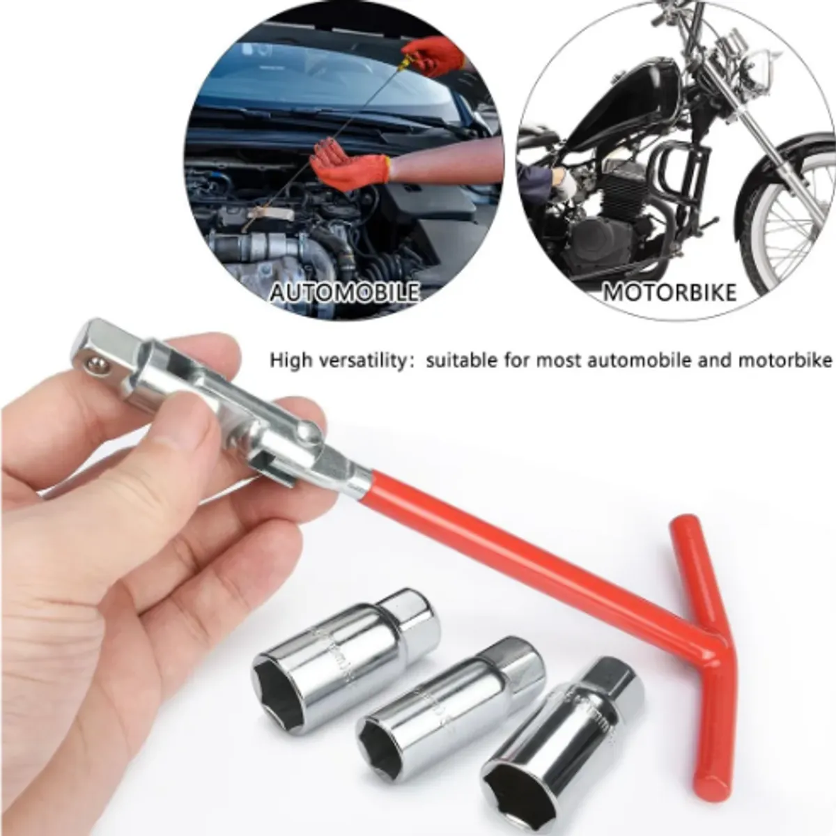 GENERICO - Kit Llave Saca Bujías 4 Piezas 16mm 18mm 21mm